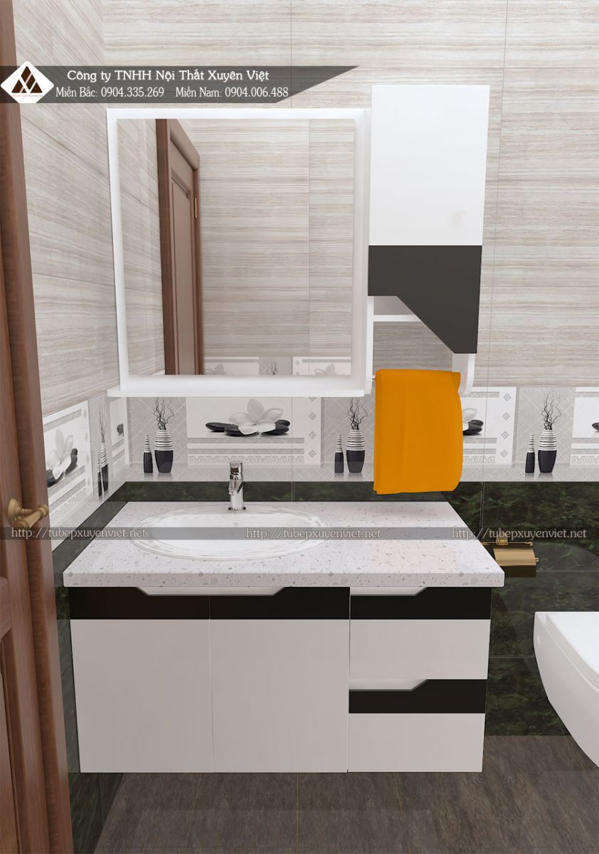 Tủ lavabo nhựa nhà chị Mai