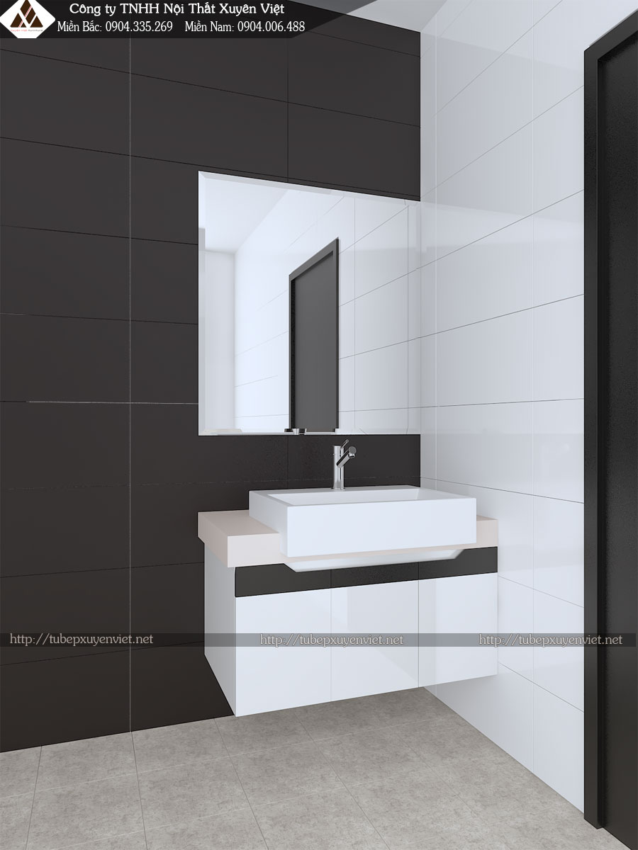 Tủ lavabo nhựa nhà chị Mỹ - phòng tắm 2