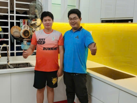 Tủ bếp LS200-210 nhà cô Tâm do Tủ bếp Xuyên Việt thi công