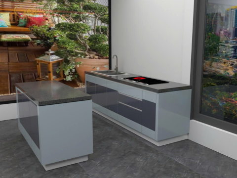 tủ bếp nhựa chữ I