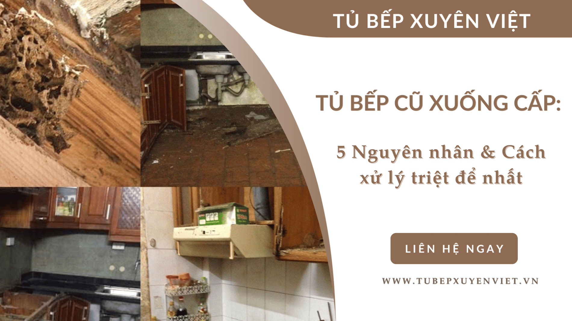 Tủ bếp cũ xuống cấp
