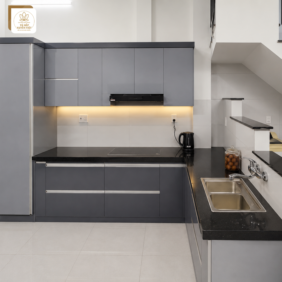 Hình ảnh công trình thực tế tủ bếp nhựa