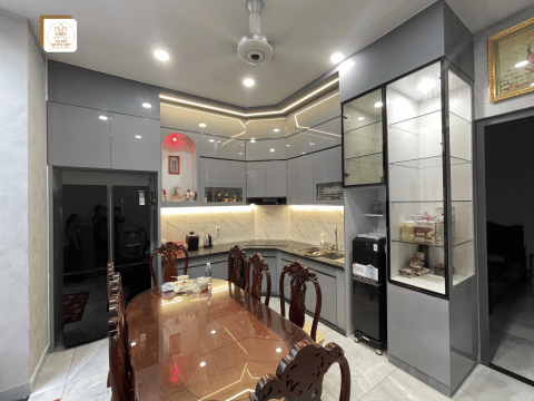Tủ bếp nhựa nhà anh Dũng