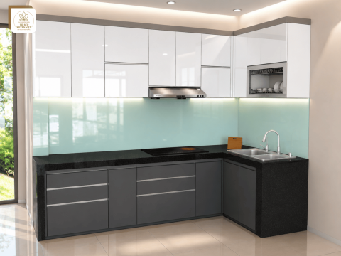 Thiết kế 3D tủ bếp nhựa