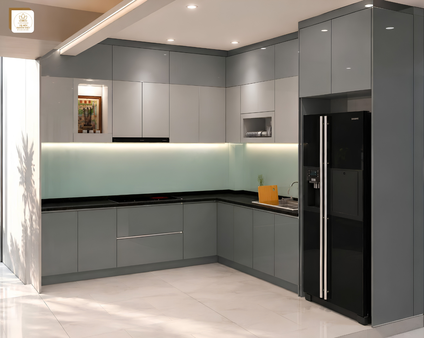 Thiết kế 3D tủ bếp nhựa