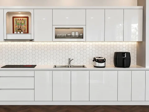 Thiết kế 3D tủ bếp nhựa INB3650